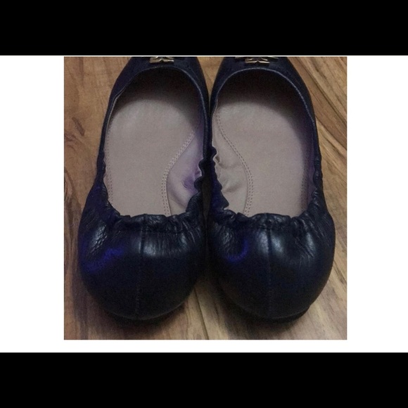 Tory Burch Navy Gold Melinda Ballet Flats size 7.5 - Picture 3 of 4